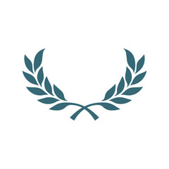 Laurel wreath silhouette vector design