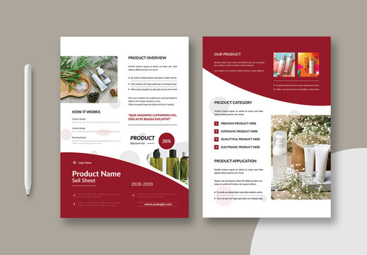 Product Sell Sheet Template Layout