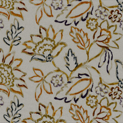 All Over Botanical Pattern with Soft Color Harmony