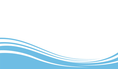 abstract wave blue curve vector background design template
