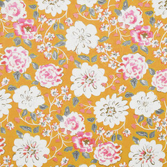 All Over Botanical Pattern with Soft Color Harmony