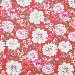 All Over Botanical Pattern with Soft Color Harmony