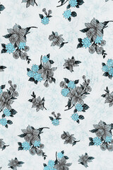 All Over Botanical Pattern with Soft Color Harmony