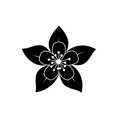 creative details Columbine Flower Icon vector illustration