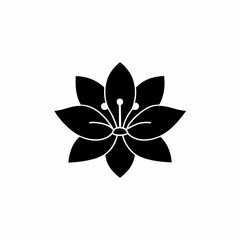 creative details Columbine Flower Icon vector illustration