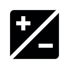 Illustration of plus minus sign icon vector illustration for mathematics symbol and calculation operations design element 100 vector