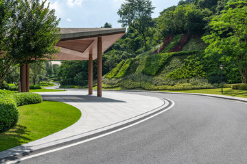Modern urban architecture squares and highways