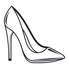 Elegant black stiletto heel shoe footwear fashion