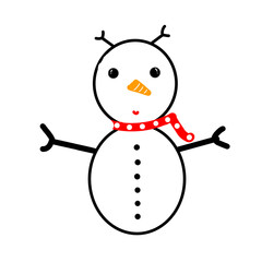 snowman isolated on white