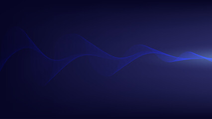 Blue digital wave background abstract flowing technology visualization design