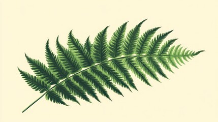 Naklejka premium Detailed illustration of a fern frond