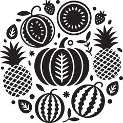 Fruit Silhouette Clipart Bundle – SVG PNG for Kitchen & Crafts

Tropical Fruit Silhouettes – Pineapple, Mango, and Citrus Designs

Juicy Fruit SVG Pack – Apple, Banana, Strawberry Vector Art

Fruit Ou
