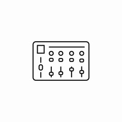 audio mixer board icon sign vector
