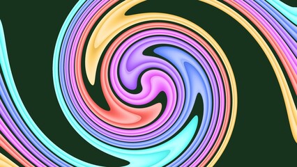 Abstract Colorful Spiral: A mesmerizing swirl of vibrant pastel hues, creating a dynamic and hypnotic visual experience. The interplay of colors evokes a sense of movement and energy.