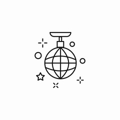 disco ball sparkles icon sign vector