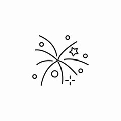 festive fireworks burst icon sign vector