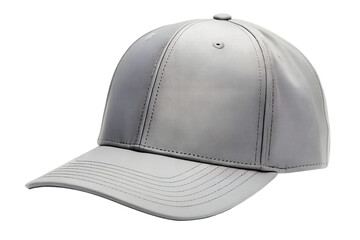 Fototapeta premium Stylish Silver Baseball Cap Modern Design, Premium Leather