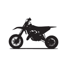 Fototapeta premium image of dirt bike silhouette on white background