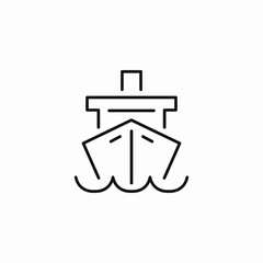 ship front view icon sign vector