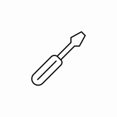 single screwdriver tool icon sign vector