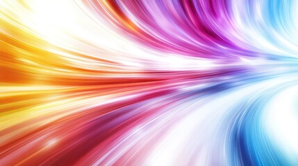 Obraz premium Colorful light streaks tunnel, abstract speed, bright background, digital art, website design