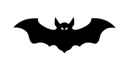 Fototapeta premium Evil Eyed Bat Silhouette Vector Icon for Halloween and Horror Designs