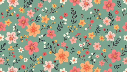 Spring flowers background