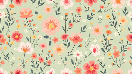 Spring flowers background
