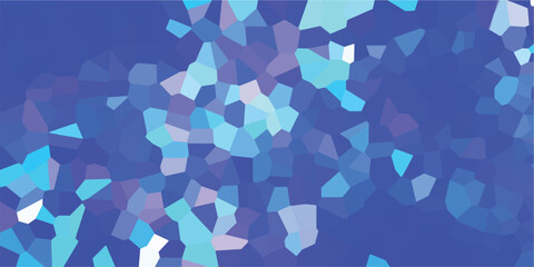 Abstract geometric mosaic composition in shades of blue turquoise and purple suitable for various designs