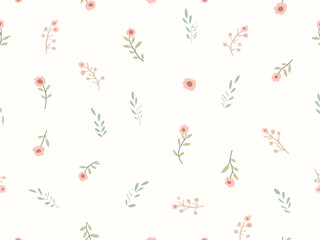 Vetor seamless floral colorful pattern on a white background