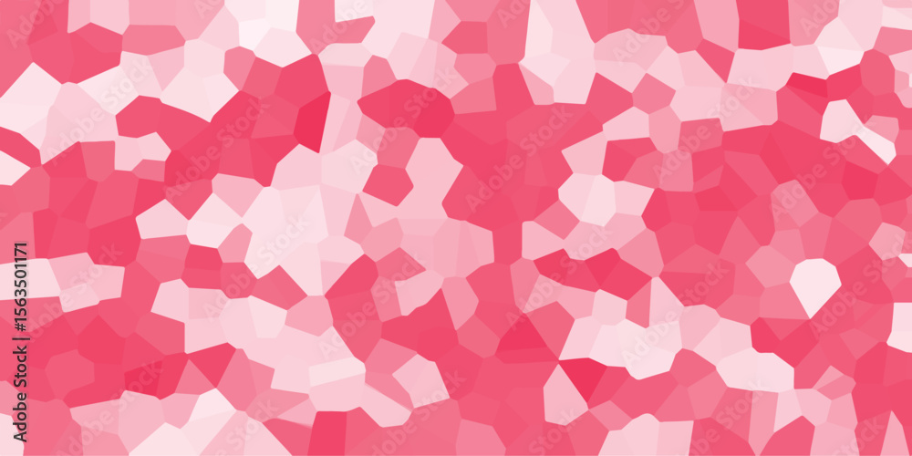 Aufkleber abstract polygon mosaic pattern background in tones of pink and red suitable for various design conc