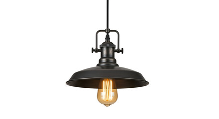Obraz premium Pendant Lamp Illuminates with Warm Light Against Transparent Background in Studio Shot