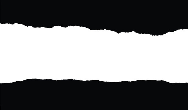 torn paper edge on black background