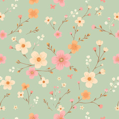 Seamless pattern flowers