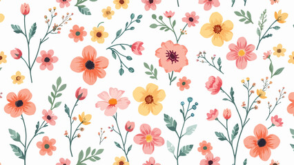 Seamless pattern flowers