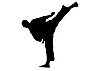 空手家のシルエット