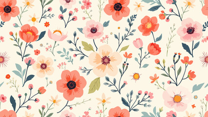 Seamless pattern flowers
