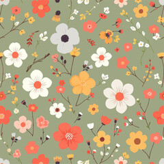 Seamless pattern flowers