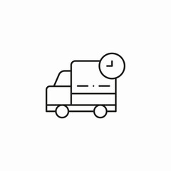 truck delivery time icon sign vector
