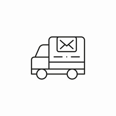truck mail delivery icon sign vector