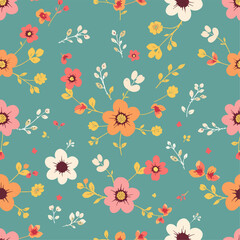 Seamless floral pattern, seamless pattern with poppies, Seamless floral pattern, Floral colorful seamless Pattern