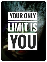 Your Only Limit Is You – Motivational Quote Over Succulent Background
