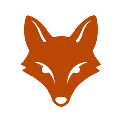 Obraz premium Vector art of an orange fox head icon 