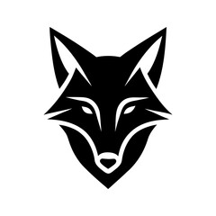 Vector art of black fox head 