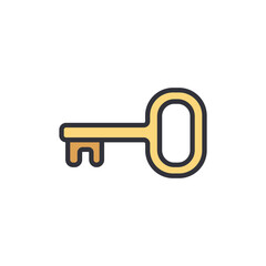 Golden Key Symbolizes Security Access And Unlocking Possibilities