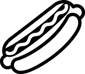 Hot dog vector illustration icon	
