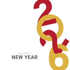 2026 New Year celebration template.