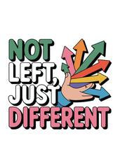 Minimalist Left Hander's Day Quote T-Shirt Design