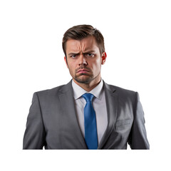 Disgruntled Businessman Portrait Serious and Annoyed Corporate Professional