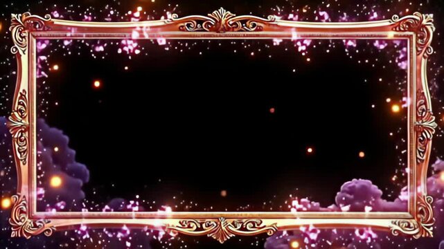 Amidst adenine black background, an refined gold march shot hold of beam fillagree ascends, border away aimless blurs of amethyst and citrine beam that twinkle enchantingly, create adenine